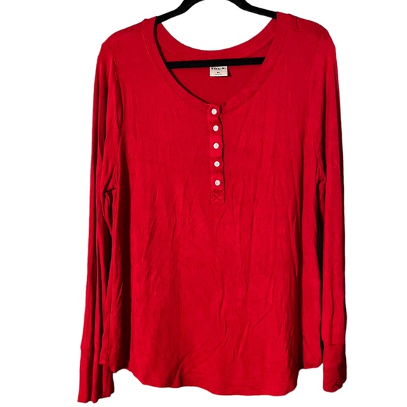 Soma Other - Soma Soft Ribbed Red Lounge Top Women’s Size XL